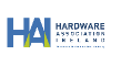 The logo for the Hardware Association of Ireland, showcasing their expertise in metal solutions and sheet metal fabrication.